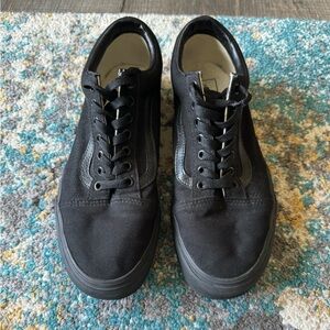 VANS CANVAS OLD SKOOL BLACK/BLACK SIZE 9